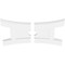 Ekena Millwork Haven Architectural Grade PVC Ceiling Medallion, 32"W x 21 3/8"H x 3"ID x 7"C x 1"P, Two-Piece CMP32X21HN2-03000 - alternate 2